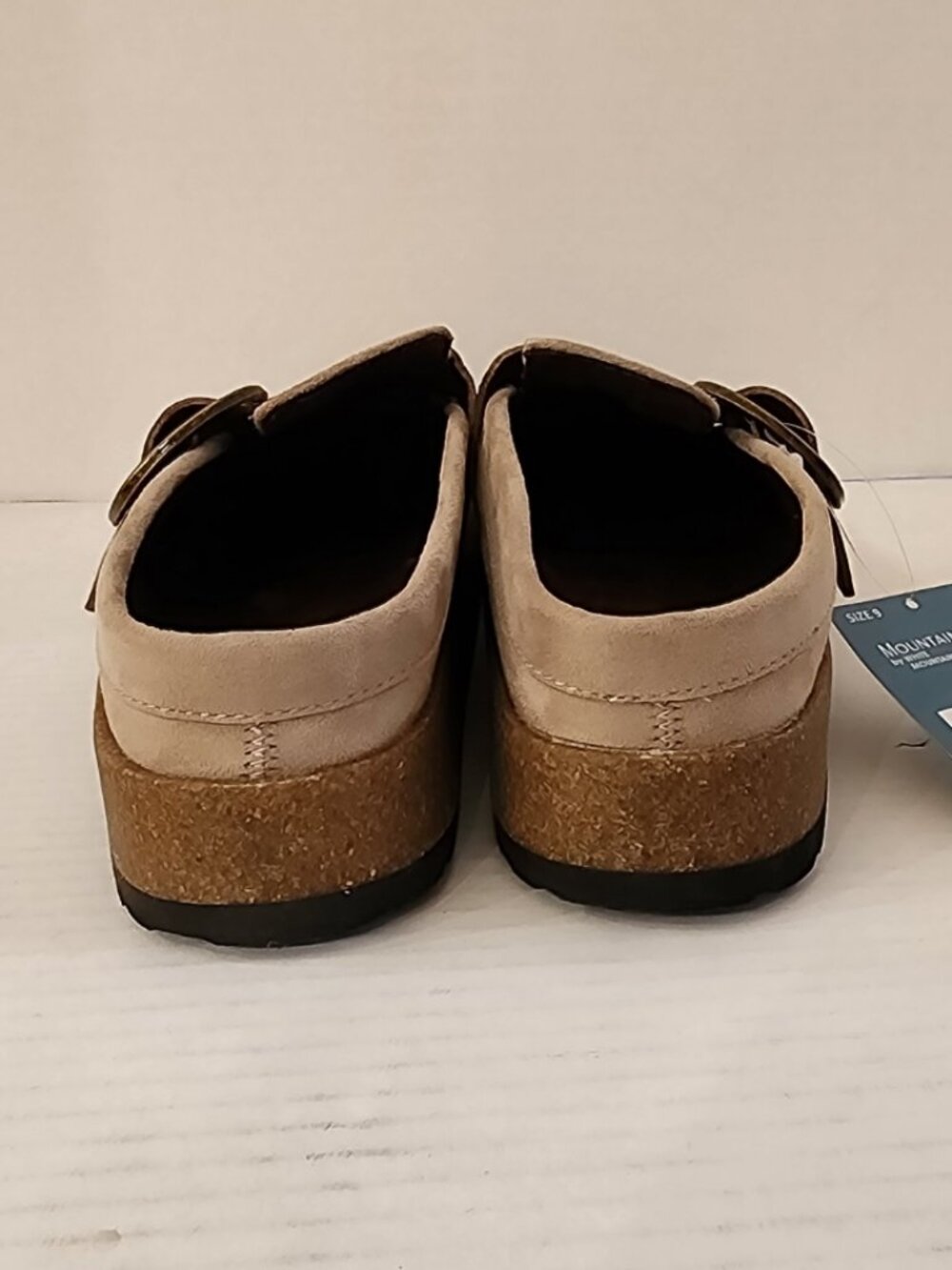 New Mountain Sole by White Mountain Comfort Buckle Clog - Tan - Size 9 - Picture 6 of 8